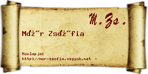 Mór Zsófia névjegykártya