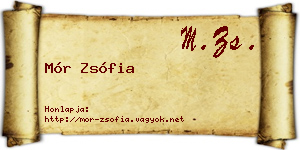 Mór Zsófia névjegykártya