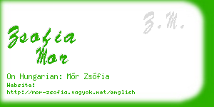 zsofia mor business card