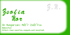 zsofia mor business card